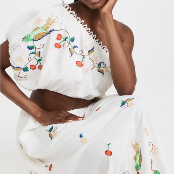 FARM Rio White Maxi Dress with Colorful Embroidery - Picture 2 of 7